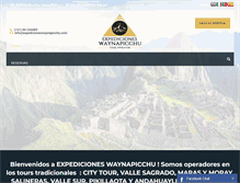 Tablet Screenshot of expedicioneswaynapicchu.com